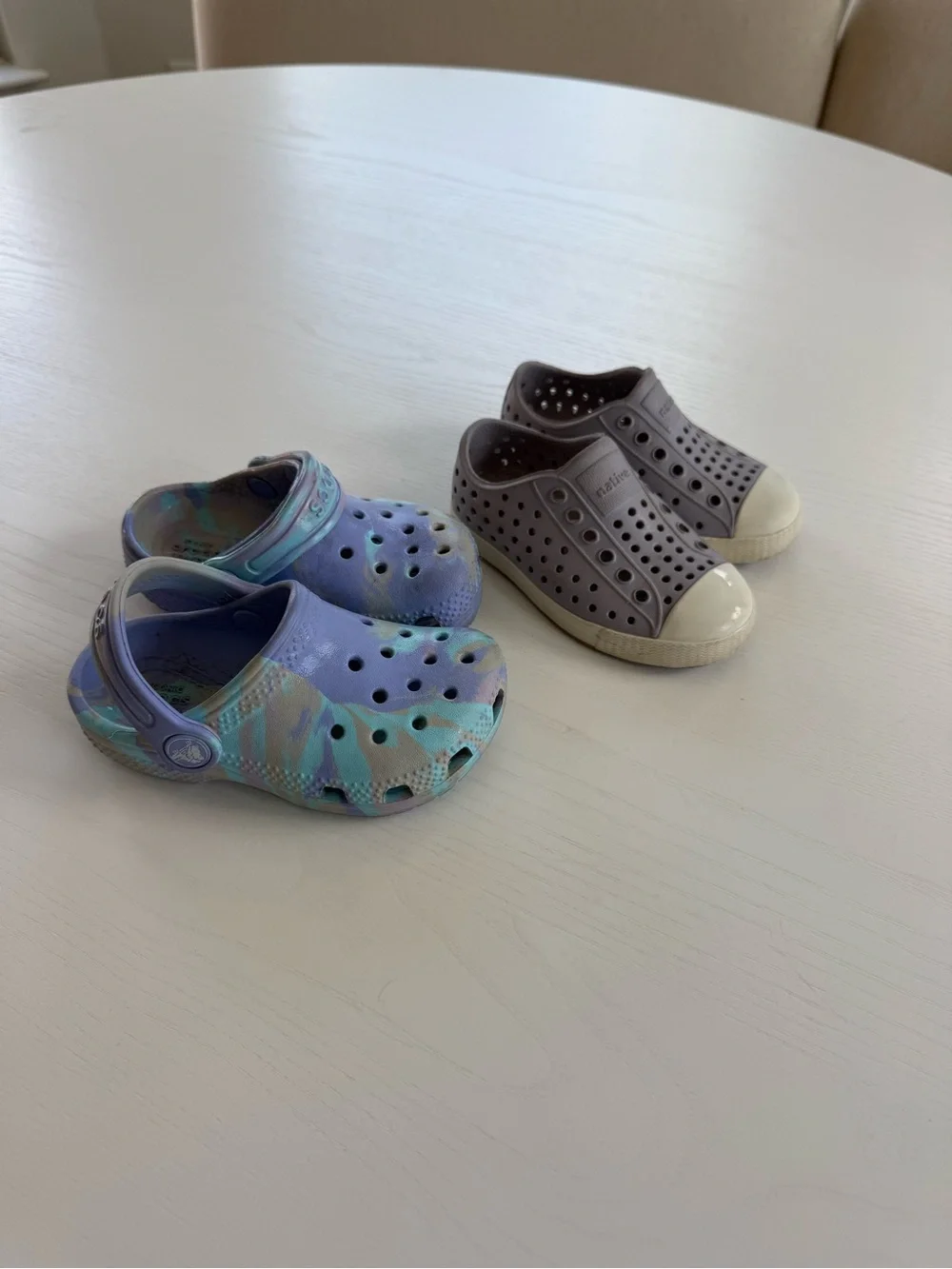 Crocs Kids' Classic Clogs and Native Kids' Slip-Ons bundle